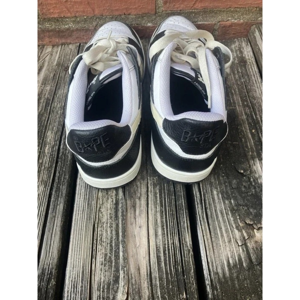 A Bathing Ape Sk8 Sta Low Top Sneakers 1I70-191-006 Mens Size 9 Camo ARMY Black - Picture 9 of 16